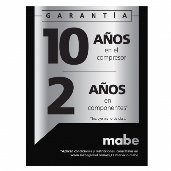 AIRE ACONDICIONADO SPLIT MABE MMI12CDBWCCC8 Capacidad: 12 000 BTU 220 V